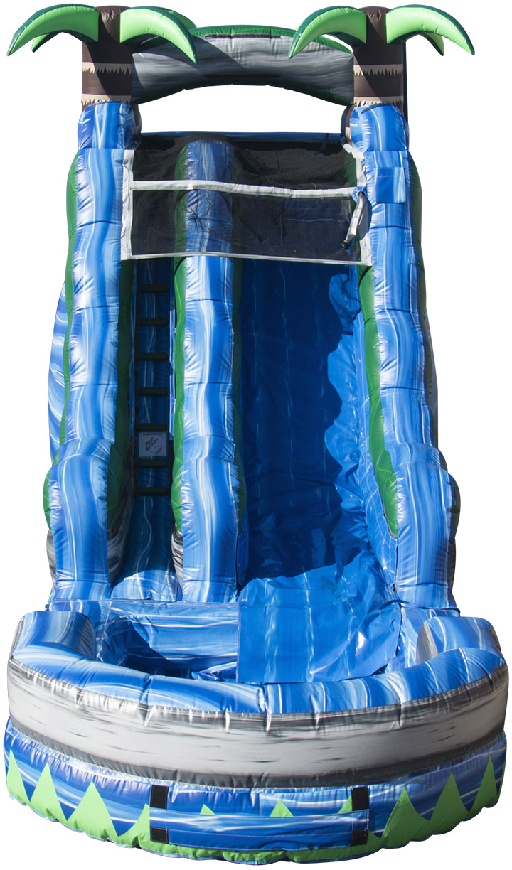 Blue Crush Water Slide front view